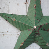 large green zinc Amish illuminated barn star 80