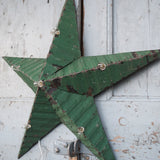 large green zinc Amish illuminated barn star 80