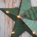 large green zinc Amish illuminated barn star 80