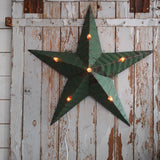 large green zinc Amish illuminated barn star 80