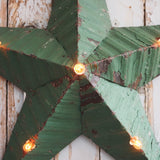 large green zinc Amish illuminated barn star 80