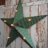 large green zinc Amish illuminated barn star 80