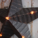 etoile de grange lumineuse Amish zinc noire grand modele 80
