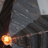 etoile de grange lumineuse Amish zinc noire grand modele 80