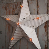etoile de grange lumineuse Amish zinc blanche grand modele 80