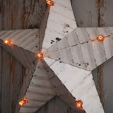 etoile de grange lumineuse Amish zinc blanche grand modele 80