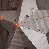 etoile de grange lumineuse Amish zinc blanche grand modele 80