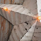 etoile de grange lumineuse Amish zinc blanche grand modele 80