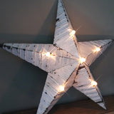 large white zinc Amish illuminated barn star