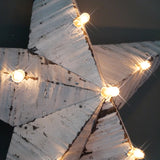 large white zinc Amish illuminated barn star