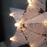 large white zinc Amish illuminated barn star
