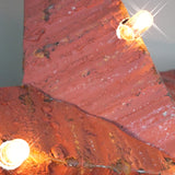 large red zinc Amish illuminated barn star