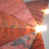 large red zinc Amish illuminated barn star