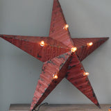 large red zinc Amish illuminated barn star