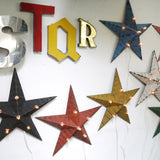 word composed of old letters, sign, star