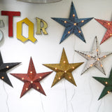 Amish illuminated barn star zinc mustard 55 cm