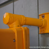 New York feu dont walk americain vintage USA jaune d'origine avec fixations murale