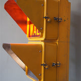 New York feu dont walk americain vintage USA jaune d'origine avec fixations murale