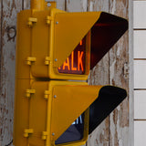 New York feu dont walk americain vintage USA jaune d'origine avec fixations murale