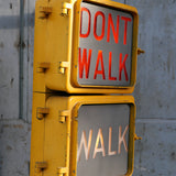 New York feu dont walk americain vintage USA jaune d'origine