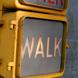 New York feu dont walk americain vintage USA jaune d'origine