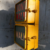 New York feu dont walk americain vintage USA jaune d'origine