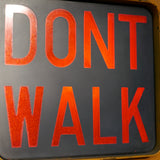 New York feu dont walk americain vintage USA jaune d'origine