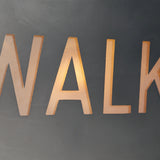 New York feu dont walk americain vintage USA jaune d'origine