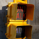 New York feu dont walk americain vintage USA jaune d'origine