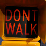 New York feu dont walk americain vintage USA jaune d'origine
