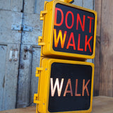 New York feu dont walk americain vintage USA jaune d'origine