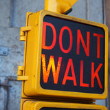 New York feu dont walk americain vintage USA jaune d'origine