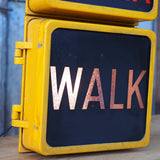New York feu dont walk americain vintage USA jaune d'origine