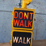 New York feu dont walk americain vintage USA jaune d'origine