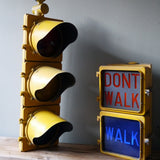 New York feu dont walk americain vintage USA jaune d'origine