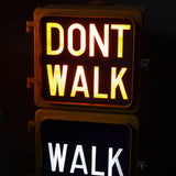 New York feu dont walk americain vintage USA jaune d'origine