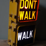 New York feu dont walk americain vintage USA jaune d'origine
