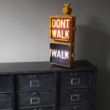 New York feu dont walk americain vintage USA jaune d'origine