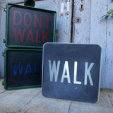 Plaque de feu don t walk americain vintage USA / walk blanc