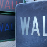 Plaque de feu don t walk americain vintage USA / walk blanc