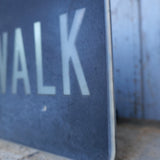 Plaque de feu don t walk americain vintage USA / walk blanc