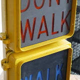 New York feu dont walk americain vintage USA jaune d'origine