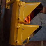 New York feu dont walk americain vintage USA jaune d'origine avec fixations murale