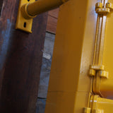 New York feu dont walk americain vintage USA jaune d'origine avec fixations murale