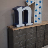 ancien meuble enfilade 16 casiers industriel a clapet roneo 1950 plateau chene massif