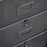 ancien meuble enfilade 16 casiers industriel a clapet roneo 1950 plateau chene massif