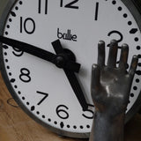 antique large Brillié station clock, double-sided illuminated