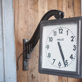 Brillié double-sided illuminated station clock bracket