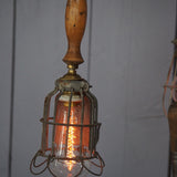 Set of 5 industrial portable work lights from the USA, used in New York cellars