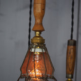 Set of 5 industrial portable work lights from the USA, used in New York cellars